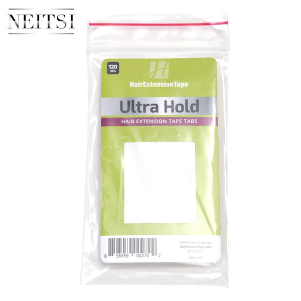 Neitsi 10sheets 120pcs Ultra Hold Hair Extension Tape Tabs Original USA Adhesives Tape For Skin Weft Human Hair Long Hold Time