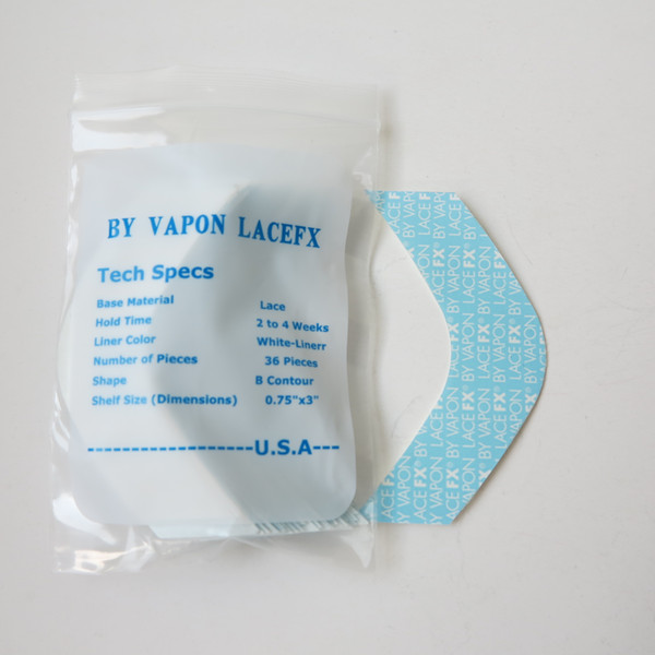 Walker VAPON LACEFX Front B Curve Contour Double Sided Super Hair Tape for Lace Wigs Toupee 36pcs Free Shipping Hold 2-4 Weeks