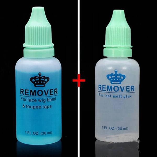 2Bottle Adhesive Remover for Skin Tape Hair& 1 30ml Remover for Hot Melt Glue