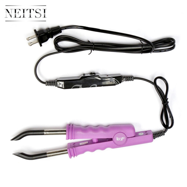 Neitsi USA Plug Hair Connector Iron Control Temperature Hair Extensions Tools Pink# Free Shipping