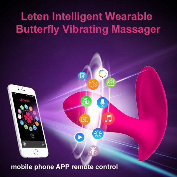 Leten Bluetooth Connect Intelligent App Remote Control Wearable Butterfly Vibrator G-Spot Clitoral Vibrator Sex Toys For women