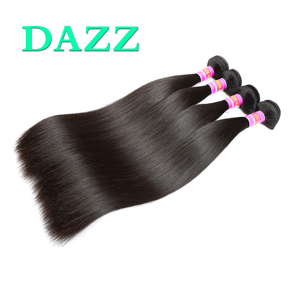 DAZZ Mink Brazilian Straight Virgin Hair 4 Bundles Deals Tight Weave Wefts Raw Remy Virgin Hair Bundles Wet And Wavy Human Hair Extensions