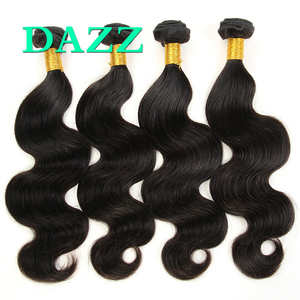 DAZZ 4 Bundles Mink Brazilian Body Wave Virgin Hair Weave Bundles Wet And Wavy Human Hair Bundles Natural Remy Weaving Weft Hair Extensions