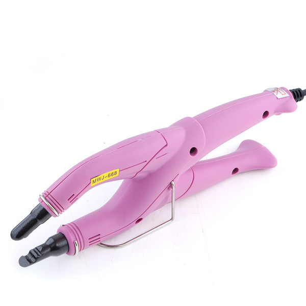 Free Shipping Neitsi Professional Hair Connector Iron Euro Plug Control Temperature Hair Tools Pink#