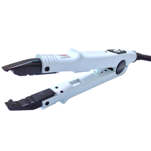 JR611-A Control temperature White color FLAT PLATE Fusion Hair Extension Keratin Bonding Tool Heat Iron