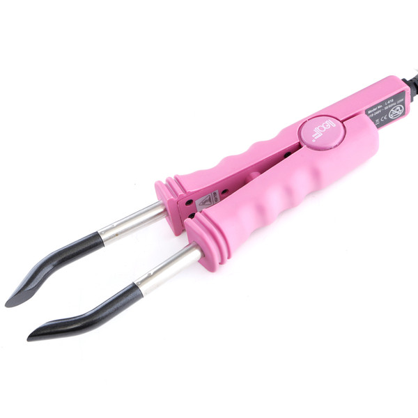 Free shipping Neitsi Hair Connector Iron Euro Plug Keratin Bonding Hair Extensions Tools Pink