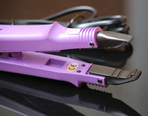 purple color FLAT PLATE Fusion Hair Extension Keratin Bonding Tool Heat Iron hair connector