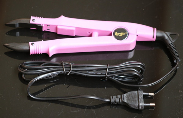 super quality beautifull pink color FLAT PLATE Fusion Hair Extension Keratin Bonding Tool Heat Iron hair connector