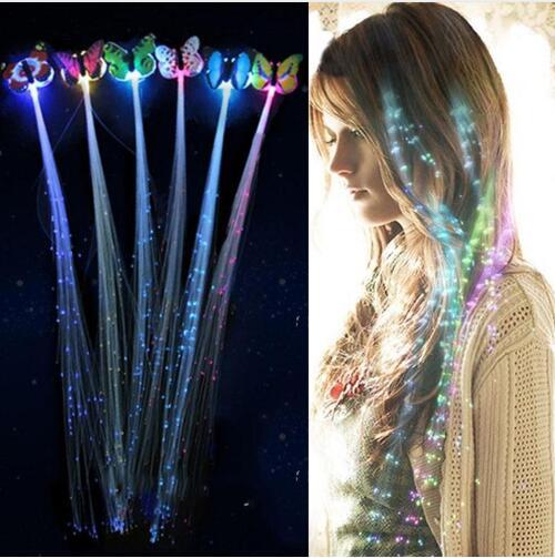 LED Flashing Hair Braid Glowing Luminescent Hairpin Novetly Hair Ornament Girls Led Toys New Year Party Christmas Gift