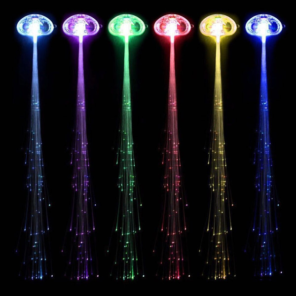 LED Wigs Glowing Flash Ligth Hair Braid Clip Hairpin Christmas Birthday Toy Children Kid Child Gift Fun Fly Catapult Eject