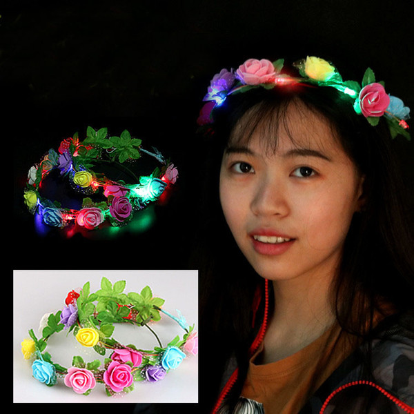 New wreath toys wholesale bride led luminous wreath headdress hot free shipping