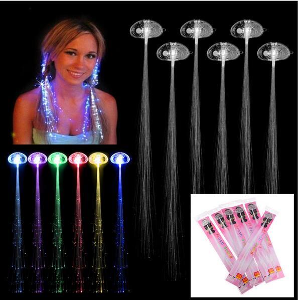 Led Hair Flash Braid Hair Decoration Fiber Luminous Braid for Halloween Christmas Birthday Wedding Party Holiday Xmas Gift Light hair