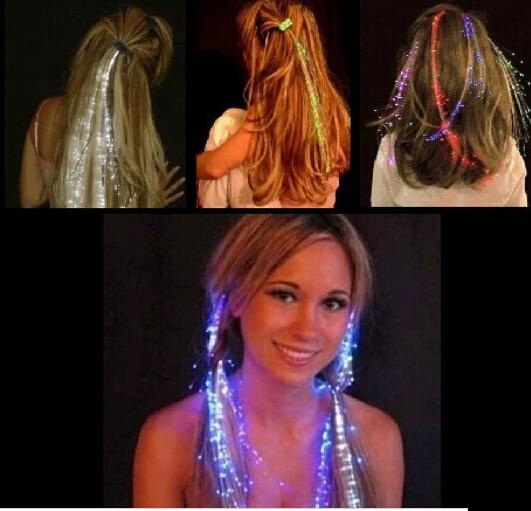 100pcs Colorful Flash LED Hair Braid Clip Hairpin Decoration RGB Ligth Up For Show Party Dance Christmas