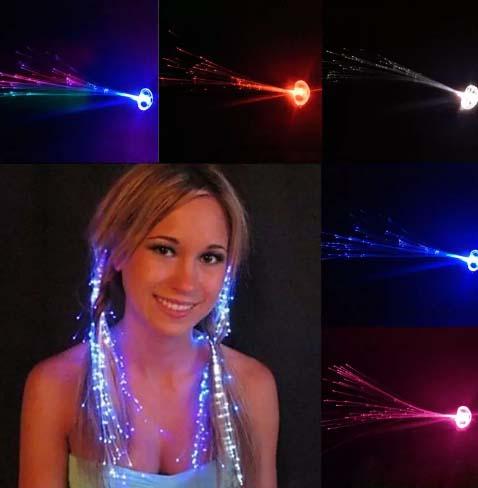 Led Hair Flash Braid Hair Decoration Fiber Luminous Braid for Halloween Christmas Birthday Wedding Party Holiday Xmas Gift