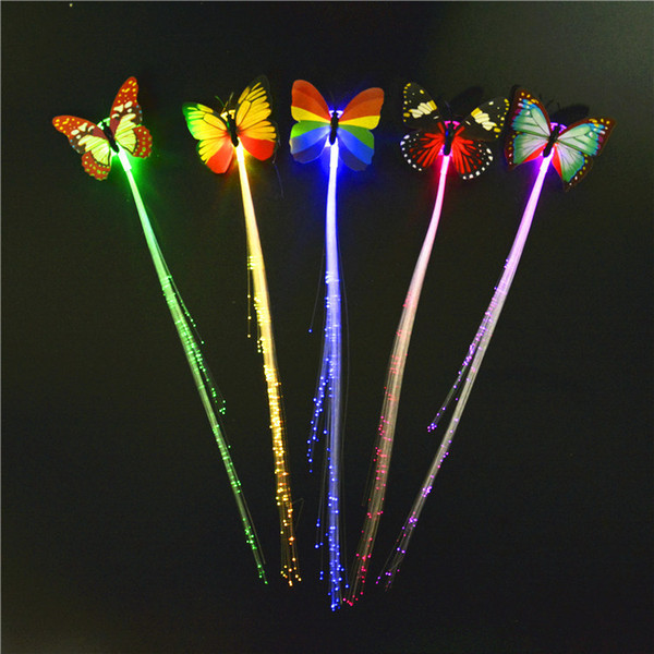 Light filament braid flash braid fiber optic hairpin LED lamp wig bar party supplies factory direct sale