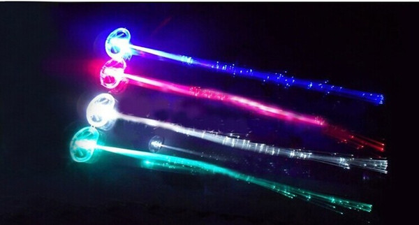 Emitting fiber optic wire braid hairpin flash fiber optic hair accessories flash dance bar Disco toys wholesale