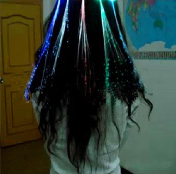 New Hot LED flash light emitting braid fiber pigtails tress creative gifts Bar prom essentials