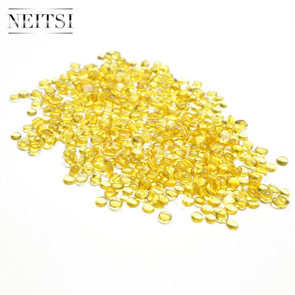 Neitsi 400pcs Professional Amber Fusion Keratin Hair Extension Glue Tip Beads