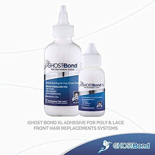 Ghost Bond XL Hair Replacement Adhesive glue Invisible Bonding Glue Extra Moisture Control For Lace Wig 1.3oz