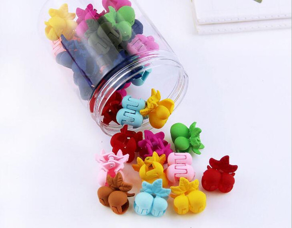 Plastic bucket grinding mini-gripper for children's headwear receipt box with 30 boxes of Banghai hairpins