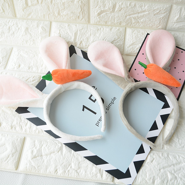 Animal hair city Judi rabbit ears headband stereo carrot cute children photographed headdress jewelry