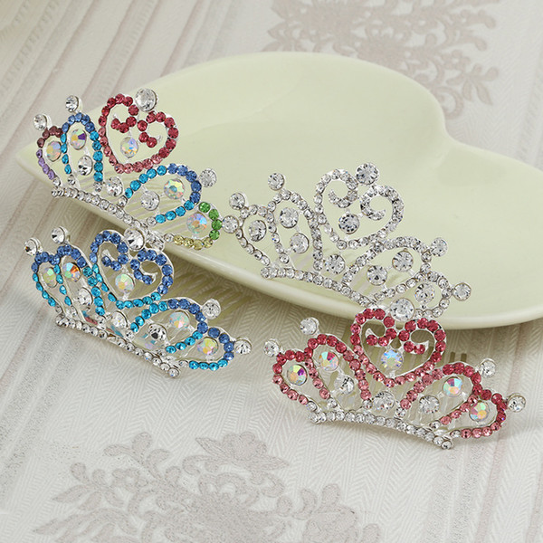 New bridal ornaments, headwear, fashion alloy diamond, crown inserted comb, bridal headdress wholesale direct sales