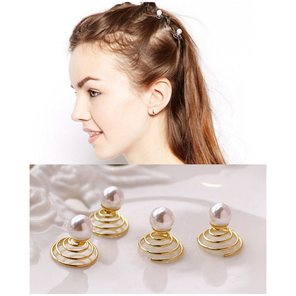 Act the role ofing is tasted Pearl spiral hairpin turn fine hair flower small deserve to act the role of lovely hair