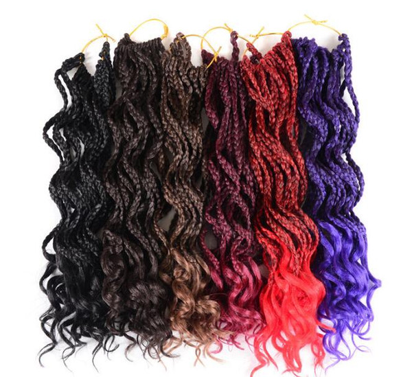 Women's fashion high-temperature chemical hair tiara hair curlers crochet African black hair accessories 18-inch three-strand tweezers