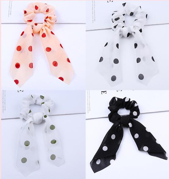 25 Colors Bow Streamers Hair Ring Fashion Ribbon Girl Hair Bands Scrunchies Horsetail Tie Solid Headwear Hair Accessories 20pcs/lot