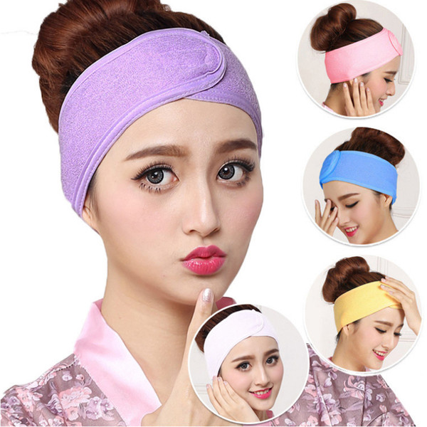 Spa Bath Shower Wash Face Elastic Hair Bands Fashion Head turban Ladies Cosmetic Fabric Towel Make Up Tiara Headbands for Women