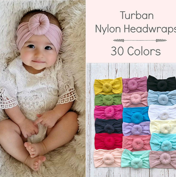 Baby Headband Newborn Girl Headbands Infant Turban Toddler Hair Accessories Nylon Cotton Headwrap Hair Band Cute Kwaii Soft scrunchies