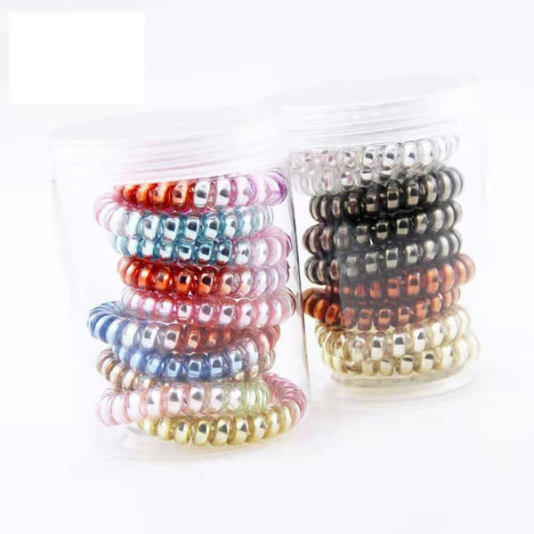 Telephone Hair Ring 10sets per box Hair Accessories Head Band Rope Headdress Coil Fresh Act The Role Multi style Line Combination Stretc