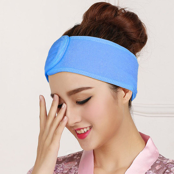 Trendy women clothes solid Spa Bath Shower Makeup Wash Face cotton Cosmetic Headband Accessories one pieces