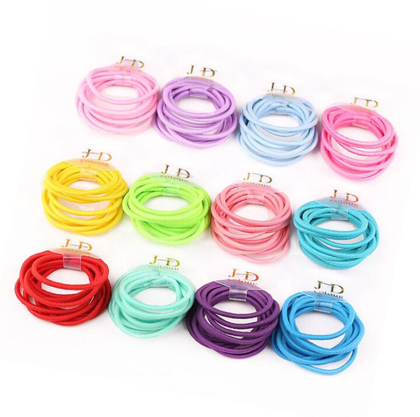 Baby Girl Kids Tiny Hair Accessories Hair Bands Elastic Ties Ponytail Holder 20 colors free shipping