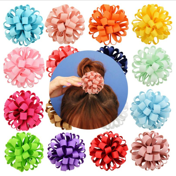 12 Colors Flowers Headbands Baby Children Hair Sticks Elastic Kids Hair Accessories Flowers Girls Head Bands Infant Headband FZP235