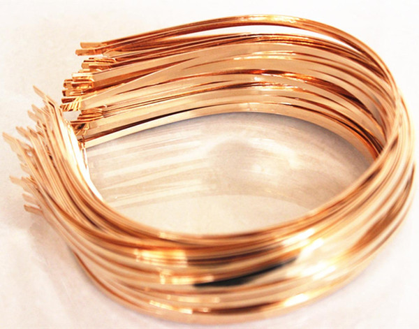 5Pcs 3mm Blank Headbands Metal Hair Band Lots DIY Accessories Black Gold Silver