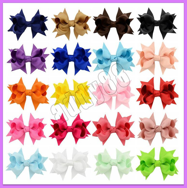 3.3 inches 20 colors Barrettes Baby Bow Hairpins Mini Swallowtail Bows Hair grips children Girls Solid Hair Clips Kids Hair Accessories