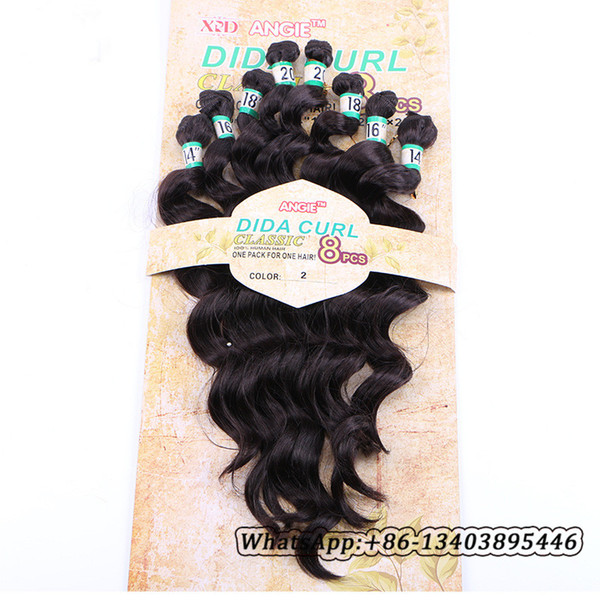 free shipping freetress hair synthetic loose curly body wave natural black ombre hair extensions Dida curl T1B/30 colors 14 16 18 20