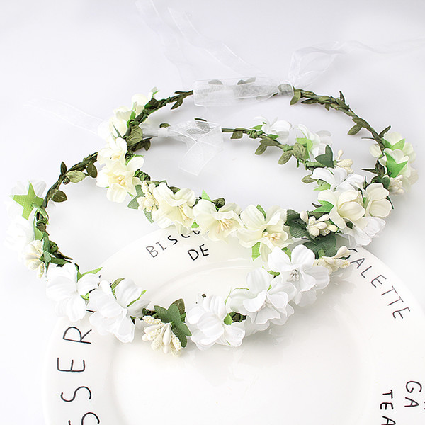 M MISM Wedding Floral Crown Head Band Head Wreath Women Flower Headband Bridesmaid Bridal Flowers Girls hair accessories