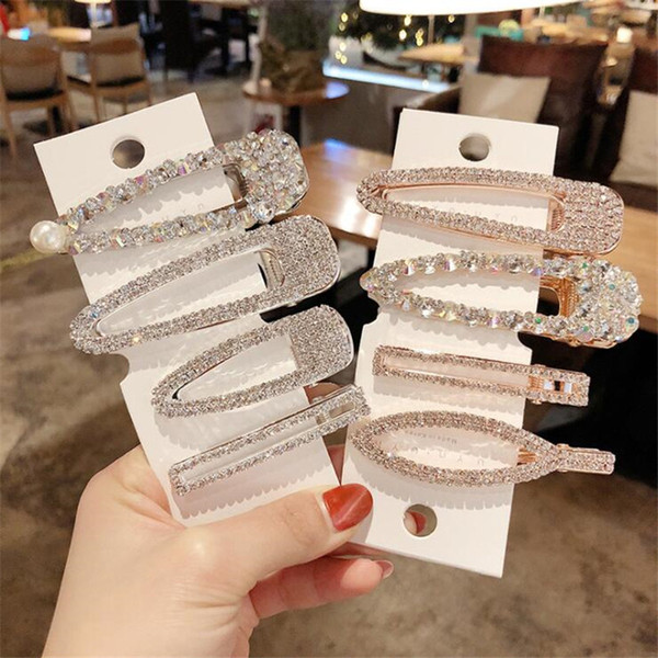 New Popular Fashion Shining Rhinestone Hairpin Women Hair Clips Barrette Accessories For Women Girls Hairclip Hairgrip Headdress