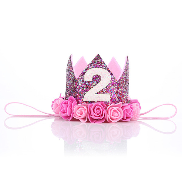 Fashion Personality Simulation Rose Hoop Holiday Party Color Sequins Crown Hoop Factory Wholesale