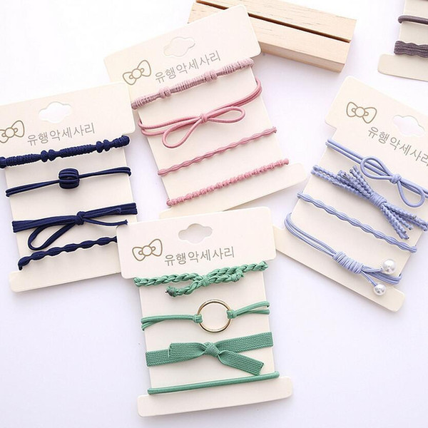 Korean Small Simple Hair Rope Ties Women Girls Elastic Hair Rubber Bands Ring Accessories Headdress Headwear Hair Ring