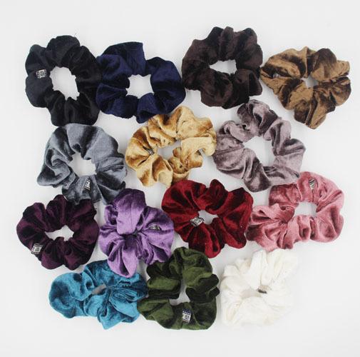 Hot Sale New Velvet Elastic Hair Scrunchie Scrunchy Hairbands Head Band Ponytail Holder middle size free shipping