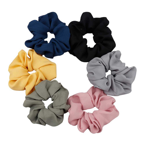 On Sale 1pcs New Large Hair Bows Scrunchies Silk Ponytail Holder Hair Accessories Elastic Bands Bowknot Scrunchy Gum