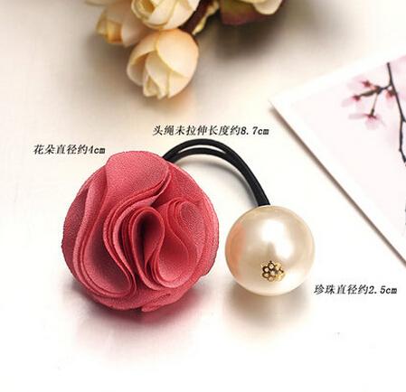 Hair ornaments lovely candy color double - colored rose hair*3+Korean bride hair accessories wholesale fashion pop pearls*4+New hair headdre