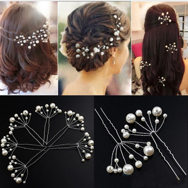 New bridal hair pins clips accessories for wedding hot bridal Bridesmaid white and red pearls hair piece hairpin comb clip accessory