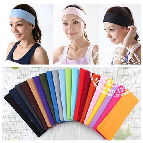 DHL,FEDEX,UPS New 100% Cotton168PCS Yoga Sports Headband Women Stretch Turban Wide Hairband Hair Accessory A3698