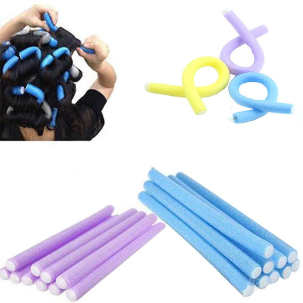 G104 10Pcs/set Curler Makers Soft Foam Bendy Twist Curls DIY Styling Hair Rollers Tool for Women Accessories free shipping