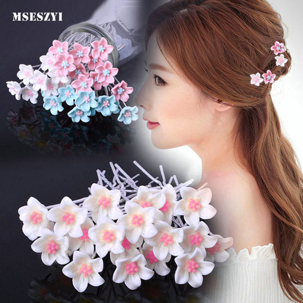 20Pc/Set Wedding Bridal Women Crystal Rhinestone Flower Hair Pins Clips Styling Barrettes Hairpins Hair Accessories