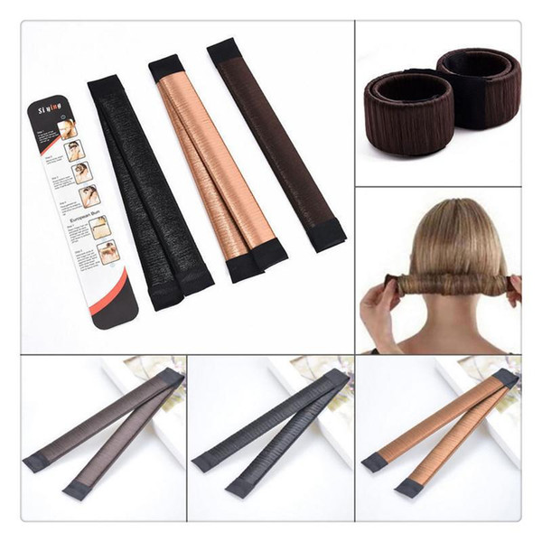 Fashion Hair Ties DIY Styling Tools Hair Wig Accessories Hair Bun Updo Fold Wrap Snap Styling Tool Magic Bun Maker Free Shipping